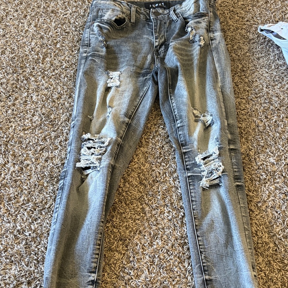 Rue21 Distressed Black Skinny Jeans